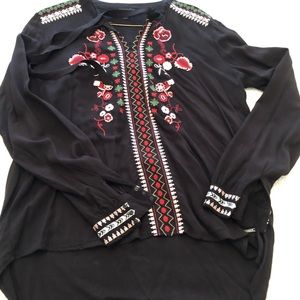 Trendy embroidered blouse